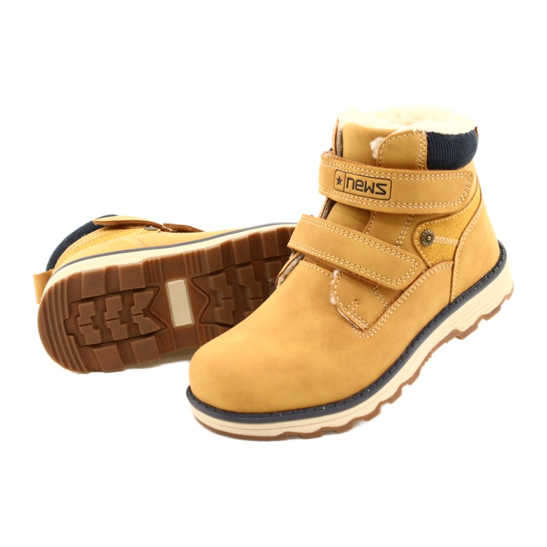 Cizme din lemn cu Velcro Camel News 21DZ20-4307 galben 4 Cizme din lemn cu Velcro Camel News 21DZ20-4307 galben 4