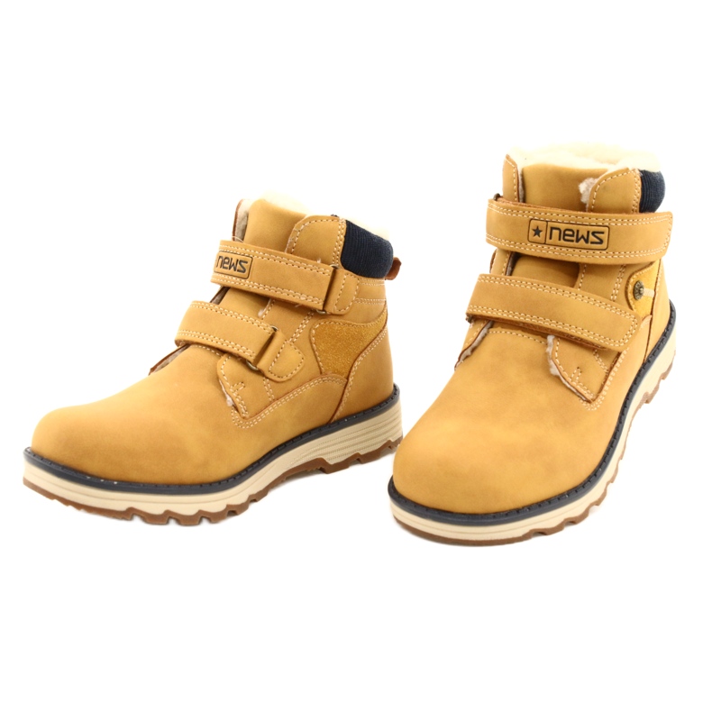 Cizme din lemn cu Velcro Camel News 21DZ20-4307 galben 3