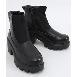 Cizme negre pe tălpi groase CH19208 Negre negru 1