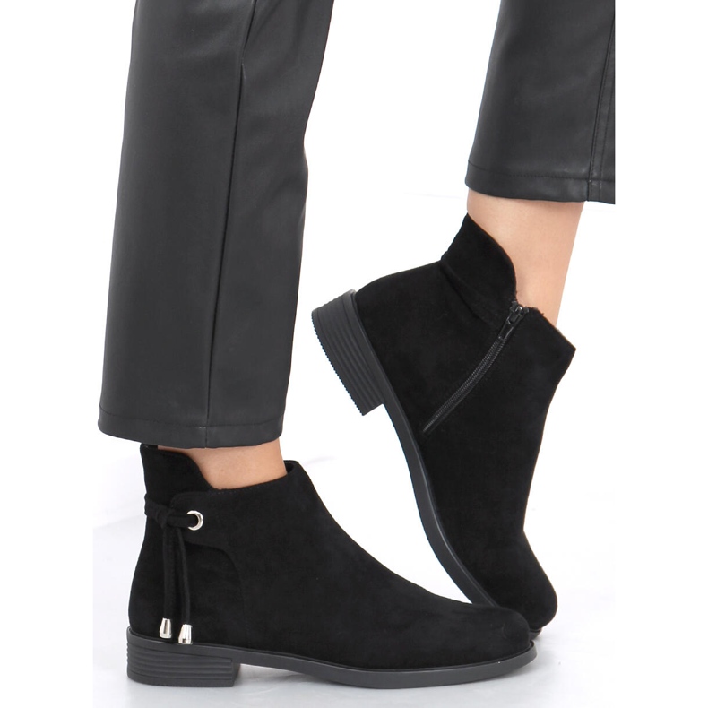 BM Cizme plate pentru femei negre MR-10 Negre negru 1