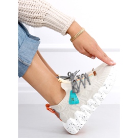 Încălțăminte sport cu talpă înaltă NB387 bej 1