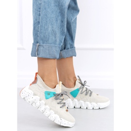 Încălțăminte sport cu talpă înaltă NB387 bej 2