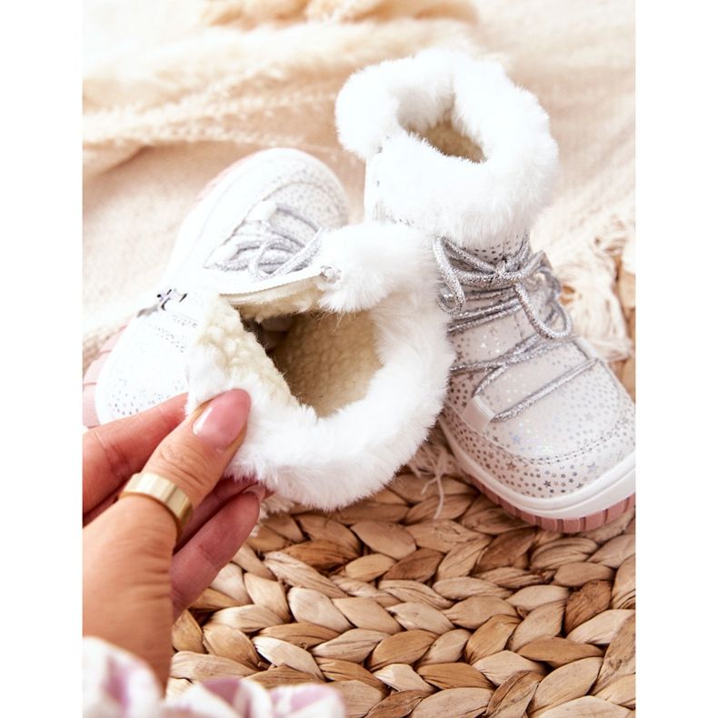 PE1 Cizme de zăpadă calde, cu stele albe de blană 1 PE1 Cizme de zăpadă calde, cu stele albe de blană 1