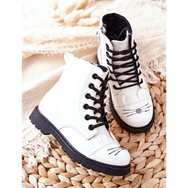 Cizme calde Muncitori pe fermoar Mousie alb 1