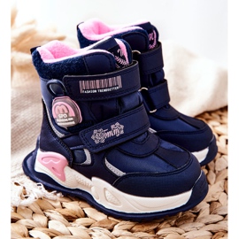 PJ2 Cizme de zăpadă caldă pentru copii Cizme Nemi de culoare albastru marină 1