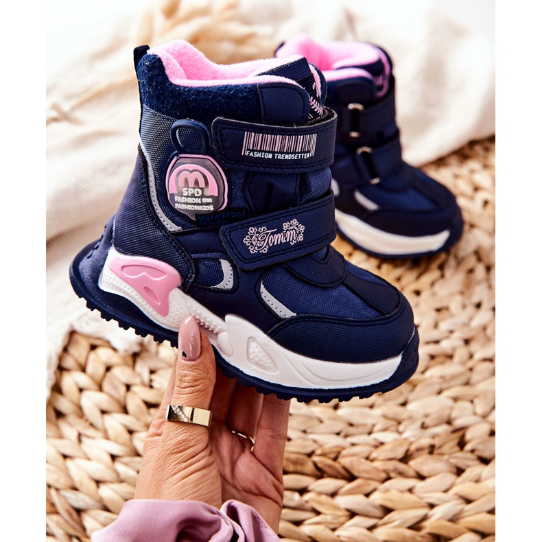 PJ2 Cizme de zăpadă caldă pentru copii Cizme Nemi de culoare albastru marină 2