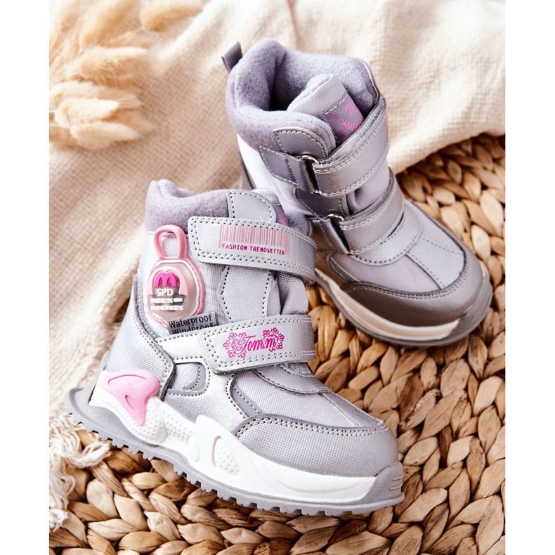 PJ2 Cizme de zăpadă caldă pentru copii Cizme Argintiu Nemi 2