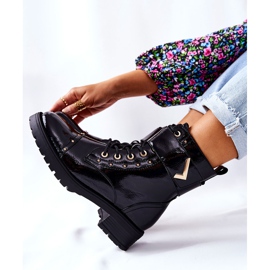 PG1 Cizme Colira negre lăcuite calde negru 2