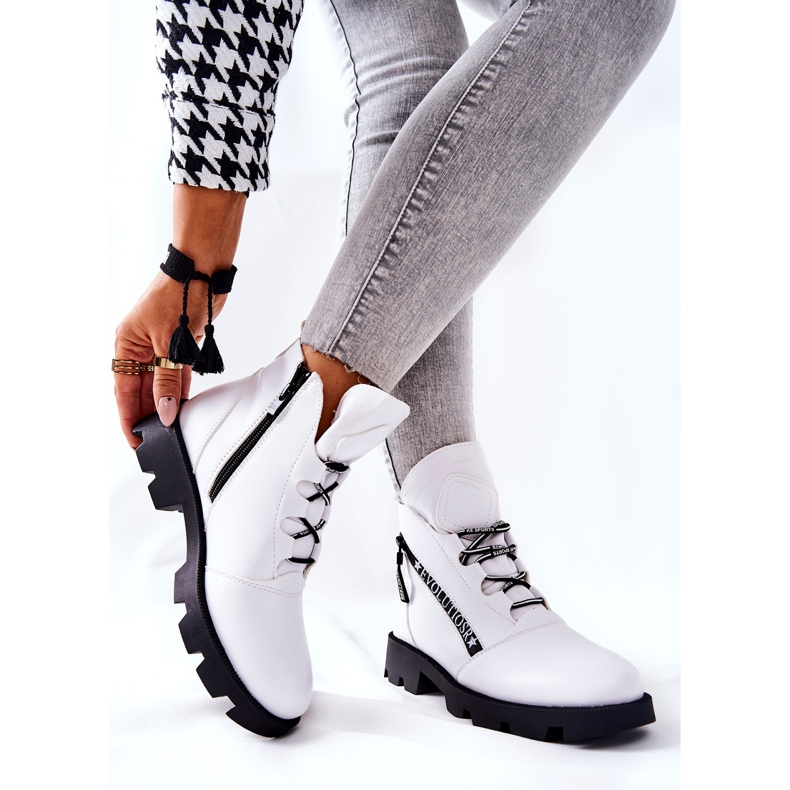 Cizme încălzite cu blană Sergio Leone White TR740 alb 2