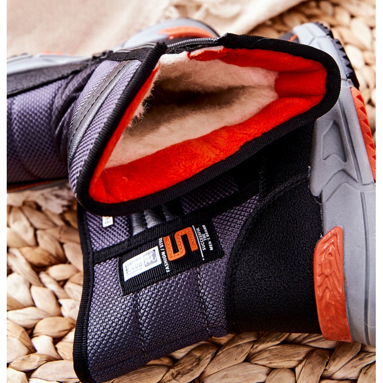 PJ2 Cizme negre calde pentru zăpadă înaltă pentru copii negru 1