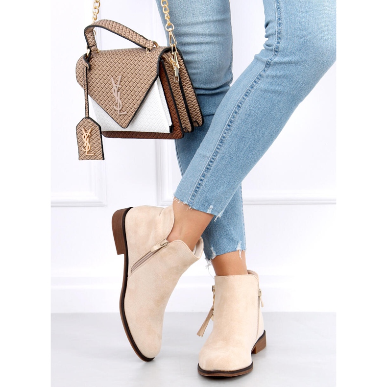 Cizme de damă Chelsea Viki Beige bej 1