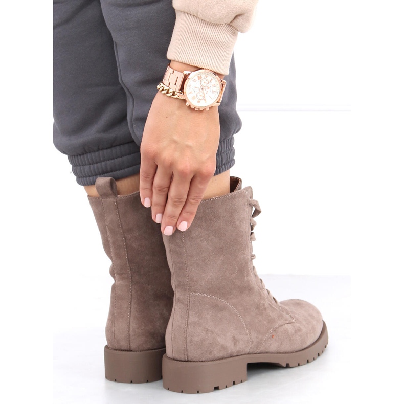 Muncitori cu șireturi de Bente Khaki bej 1 Muncitori cu șireturi de Bente Khaki bej 1