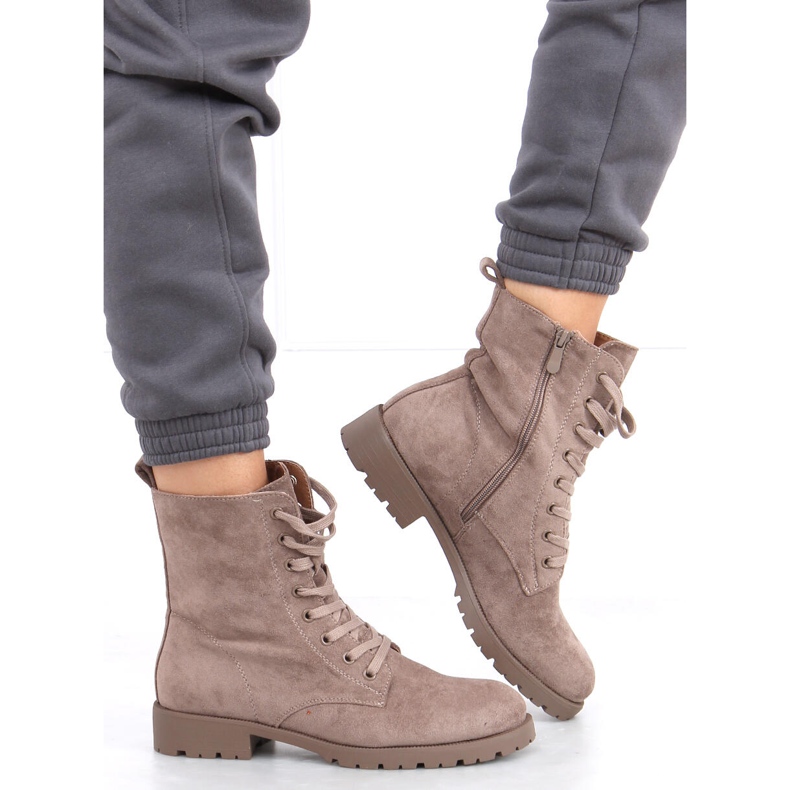 Muncitori cu șireturi de Bente Khaki bej 2