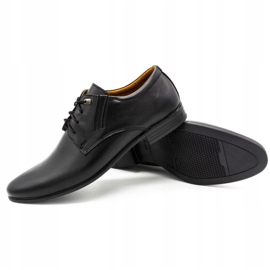 Pantofi de piele masculi negri negru 3