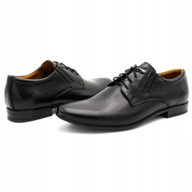 Pantofi de piele masculi negri negru 5