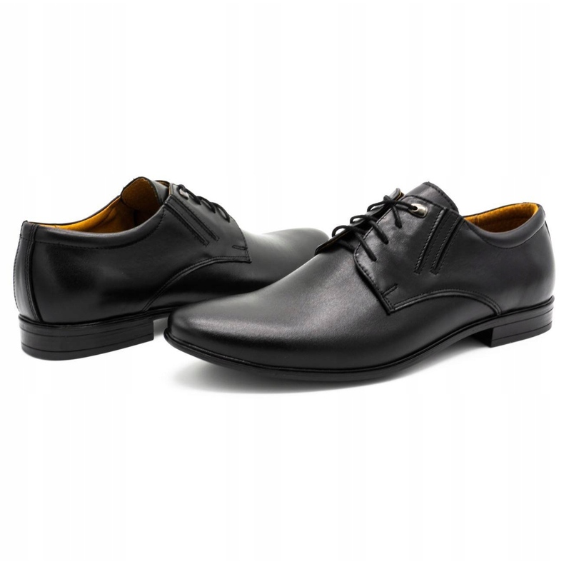 Pantofi de piele masculi negri negru 5