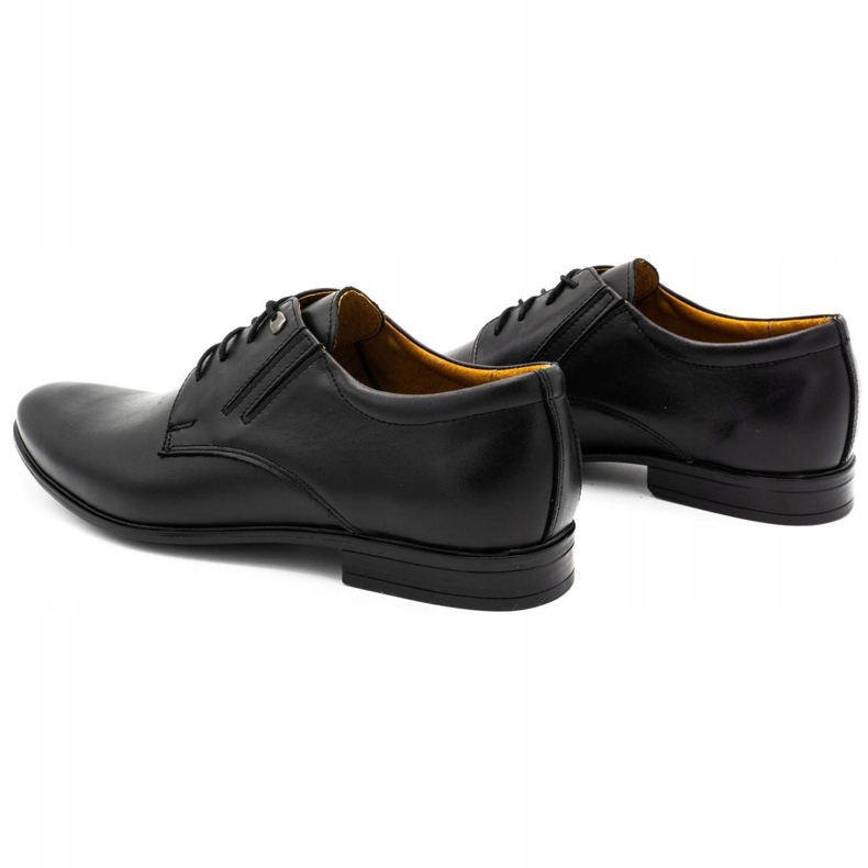 Pantofi de piele masculi negri negru 6