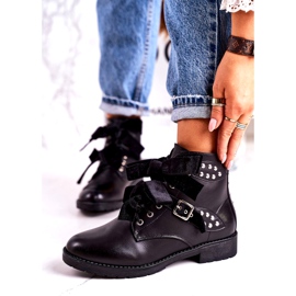 SEA Cizme calde pentru femei, cu cleme și panglică negru special 1 SEA Cizme calde pentru femei, cu cleme și panglică negru special 1