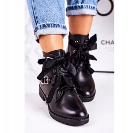 SEA Cizme calde pentru femei, cu cleme și panglică negru special 2 SEA Cizme calde pentru femei, cu cleme și panglică negru special 2