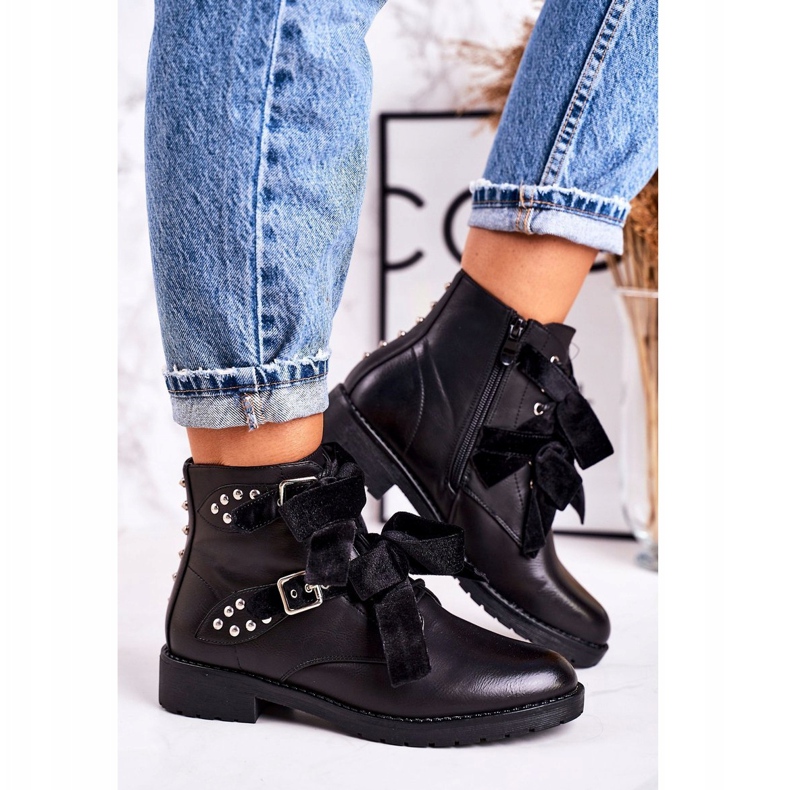 SEA Cizme calde pentru femei, cu cleme și panglică negru special 4 SEA Cizme calde pentru femei, cu cleme și panglică negru special 4