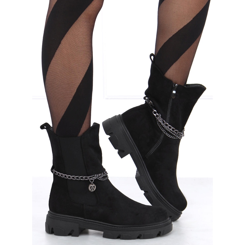 Cizme Chelsea cu partea superioară Hilde Black negru 1 Cizme Chelsea cu partea superioară Hilde Black negru 1