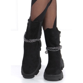 Cizme Chelsea cu partea superioară Hilde Black negru 2 Cizme Chelsea cu partea superioară Hilde Black negru 2