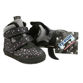 Cizme impermeabile cu trandafir roz TE-POR Mazurek 1360 gri 6 Cizme impermeabile cu trandafir roz TE-POR Mazurek 1360 gri 6