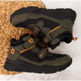 Ghete izolate cu velcro McKeylor Jr JAN59B kaki alb verde 3