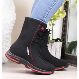 Cizme de zăpadă impermeabile legate Dk W DK15D negru 1 Cizme de zăpadă impermeabile legate Dk W DK15D negru 1