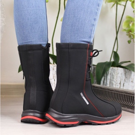 Cizme de zăpadă impermeabile legate Dk W DK15D negru 2