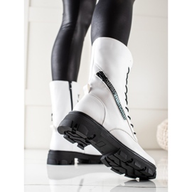 Cizme cu fermoar decorativ de Sergio Leone alb 1