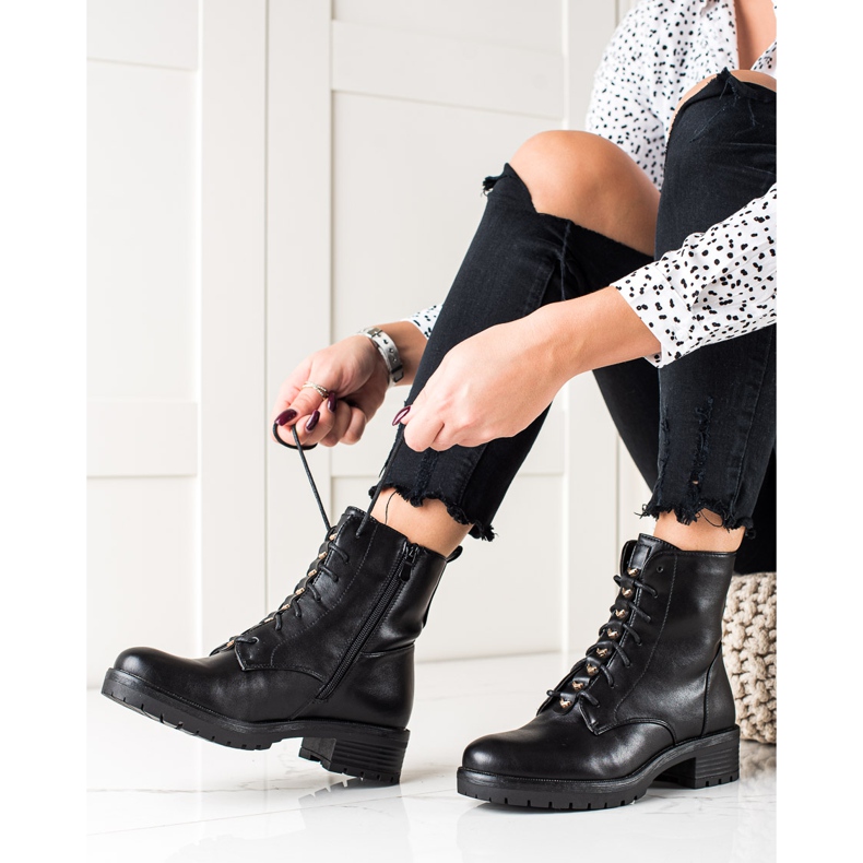 W. Potocki Ghete cu dantelă cu izolație Potocki negru 1