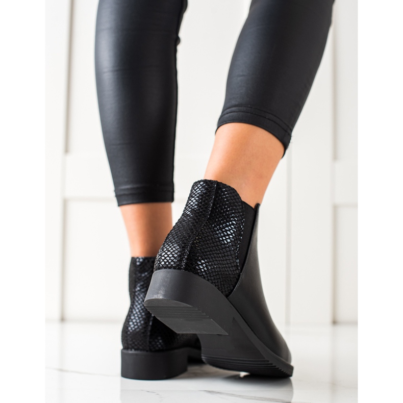 J. Star Cizme negre clasice negru 2