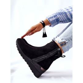 PE1 Cizme negre din piele de căprioară Athelaine negru 2 PE1 Cizme negre din piele de căprioară Athelaine negru 2