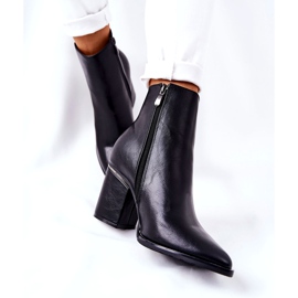 POTOCKI Cizme negre clasice Airah pe toc înalt negru 2 POTOCKI Cizme negre clasice Airah pe toc înalt negru 2