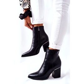 POTOCKI Cizme negre clasice Airah pe toc înalt negru 3 POTOCKI Cizme negre clasice Airah pe toc înalt negru 3