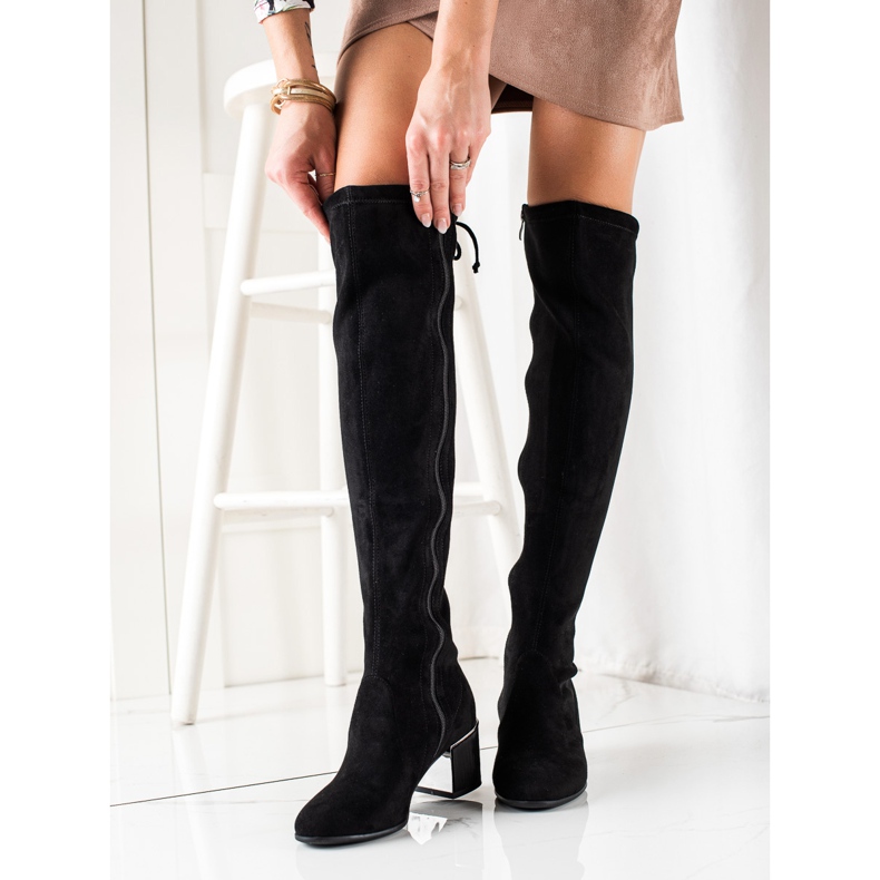 Goodin Cizme cu toc înalt, cu toc înalt negru 1