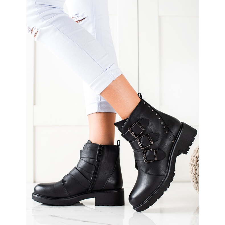 Anesia Paris Muncitori cu catarame negru 1