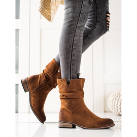 Evento Cizme de cowboy din piele de căprioară maro 1 Evento Cizme de cowboy din piele de căprioară maro 1