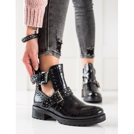 Bestelle Muncitori cu ornament cu cataramă negru 1