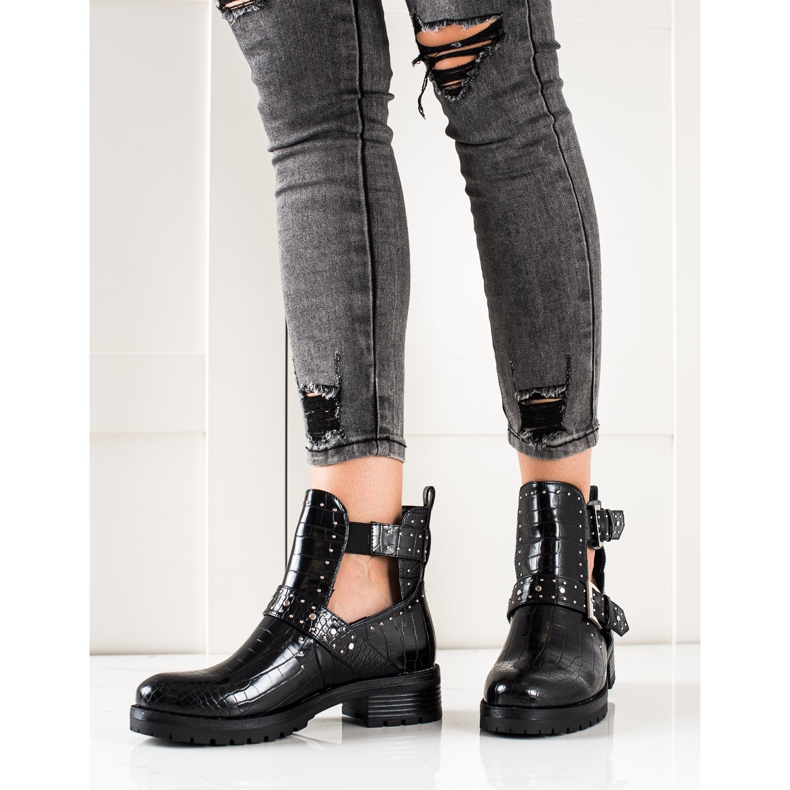 Bestelle Muncitori cu ornament cu cataramă negru 2