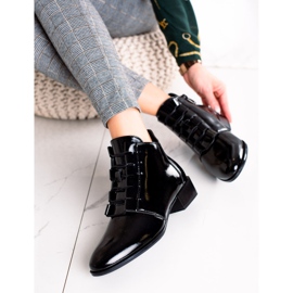 W. Potocki Cizme elegante Potocki lăcuite negru 1