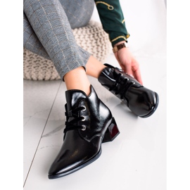 Cizme cu toc jos de la Sergio Leone negru 2