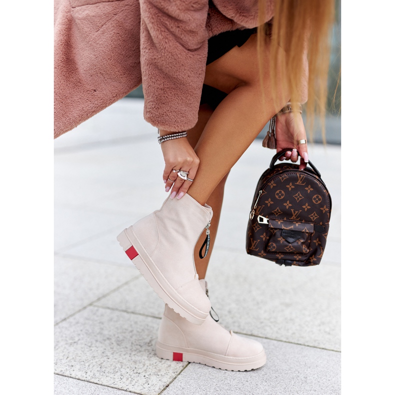 PS1 Cizme de damă pe platformă Beige Charlee bej 2