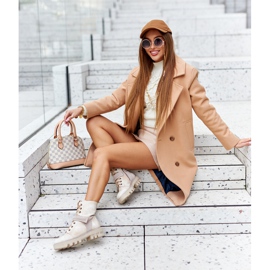 Maciejka Cizme de lucru din piele bej 05219-04 2