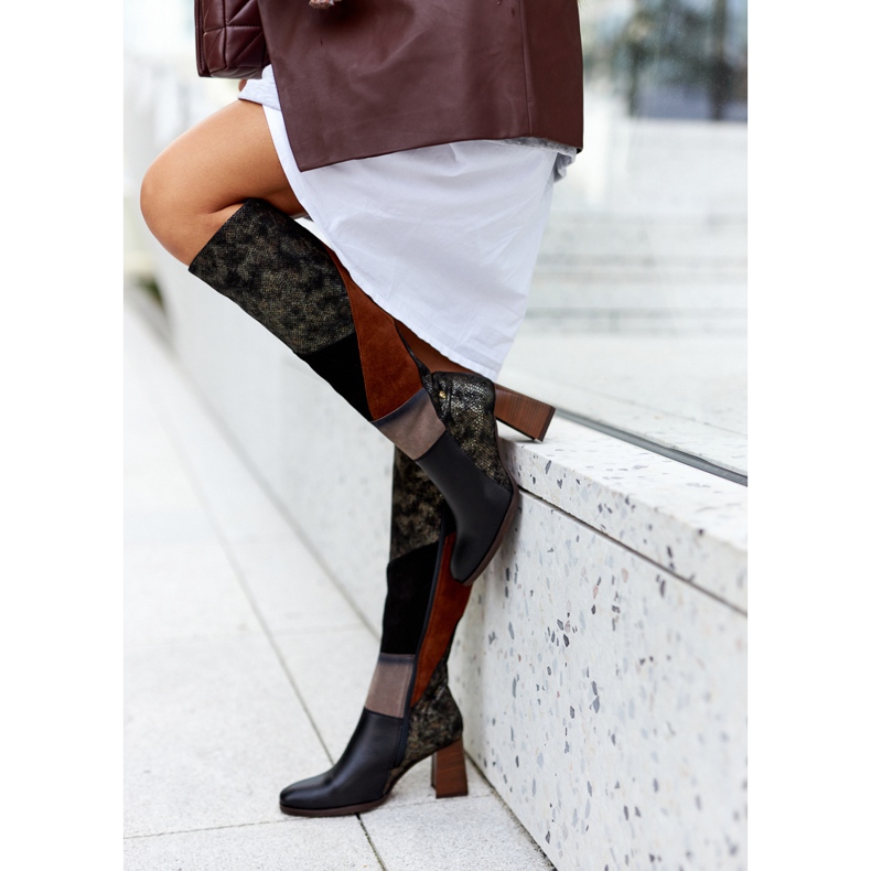 Cizme maro Maciejka cu fermoar 05240-02 negru 1 Cizme maro Maciejka cu fermoar 05240-02 negru 1