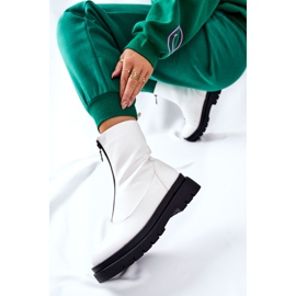 PE1 Cizme pentru femei cu fermoar alb Tierra 1