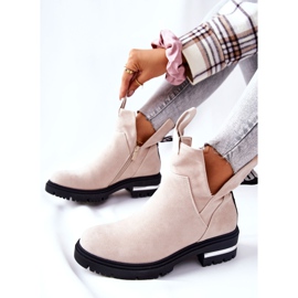 PS1 Cizme Wod Booties Jodhpur Cu fermoar Beige My Way bej 2 PS1 Cizme Wod Booties Jodhpur Cu fermoar Beige My Way bej 2