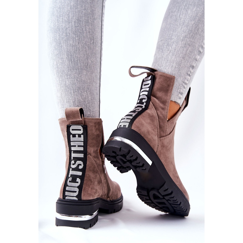 PS1 Cizme Wod Booties Jodhpur Cu fermoar Cappucino My Way kaki 1