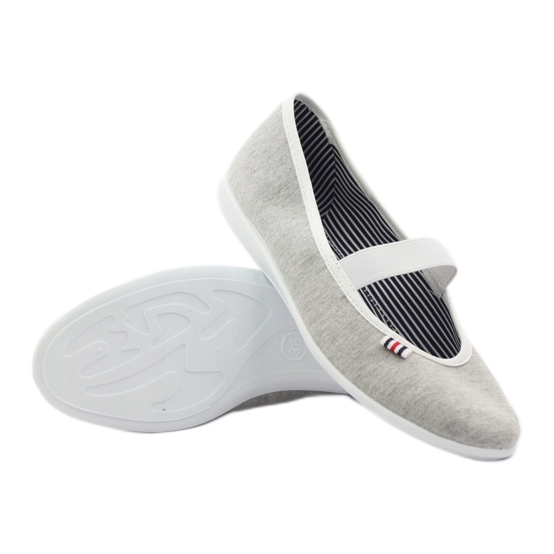 Adidași de balerină pentru femei Befado 493q sz alb multicolor gri 4 Adidași de balerină pentru femei Befado 493q sz alb multicolor gri 4
